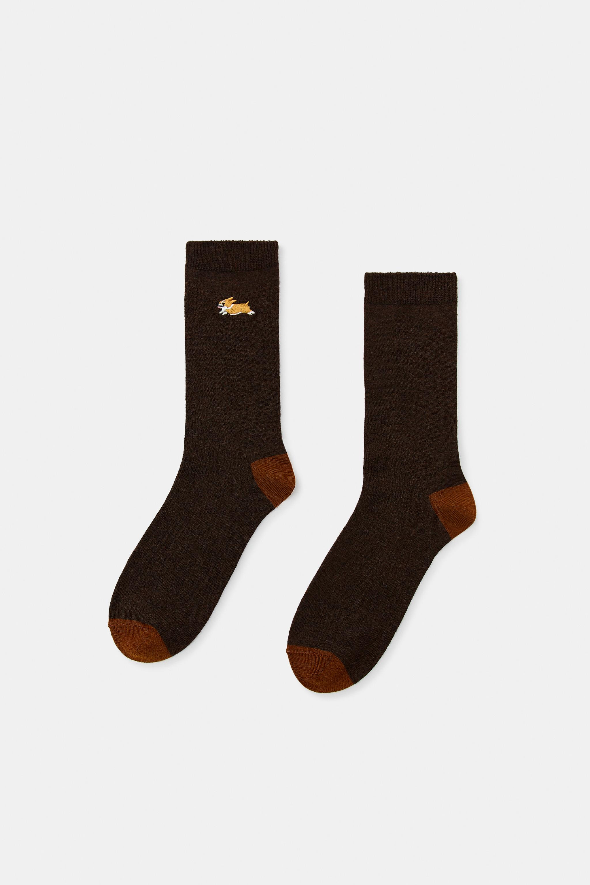 DOG EMBROIDERY SOCKS